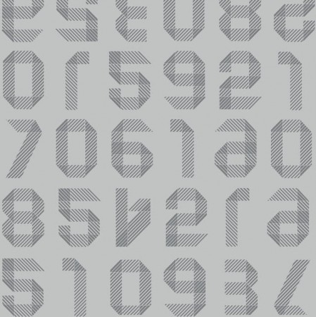 ORIGAMI NUMBERS LIGHT GREY 180